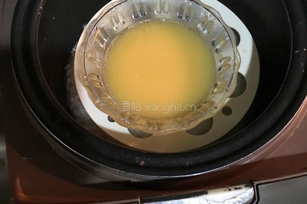 日本豆腐虾仁蒸蛋的做法图解4