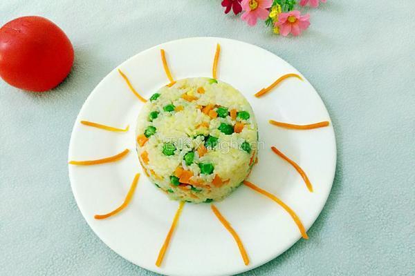 豌豆胡萝卜蛋炒饭的做法图解11
