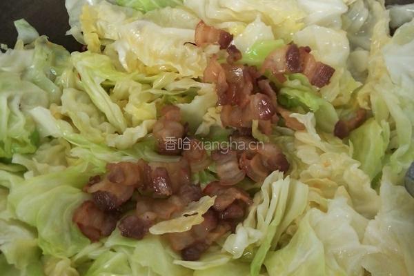 手撕包菜小炒肉的做法图解6