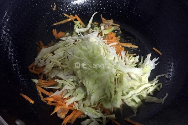 卷心菜炒面线的做法图解8