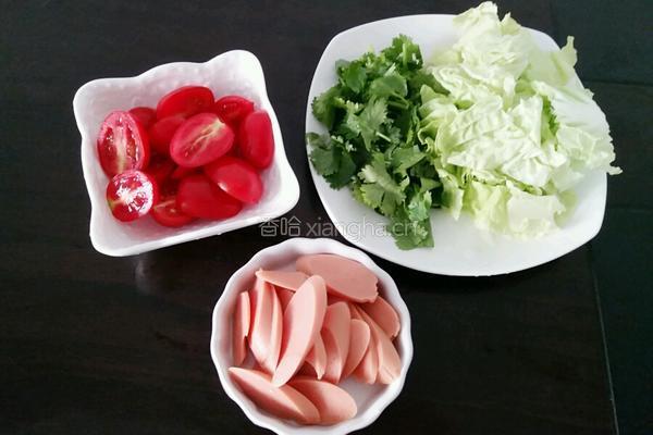 圣女果蔬老坛酸菜方便面的做法图解2