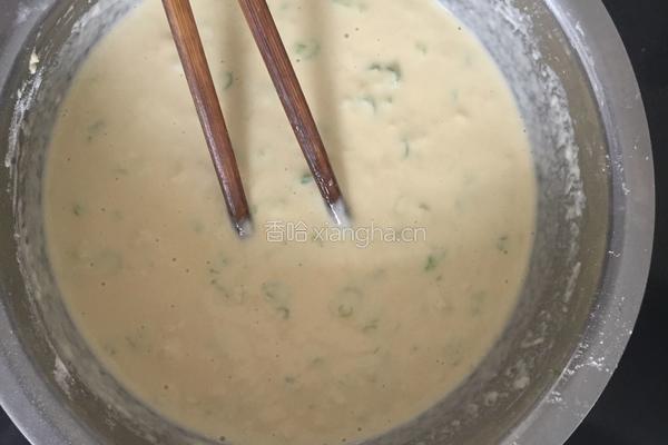 葱花鸡蛋面糊饼的做法图解1