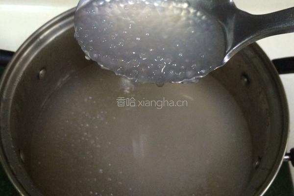 哈密瓜椰汁西米露的做法图解4