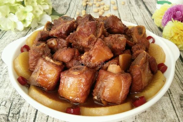 白萝卜烧排骨的做法图解18