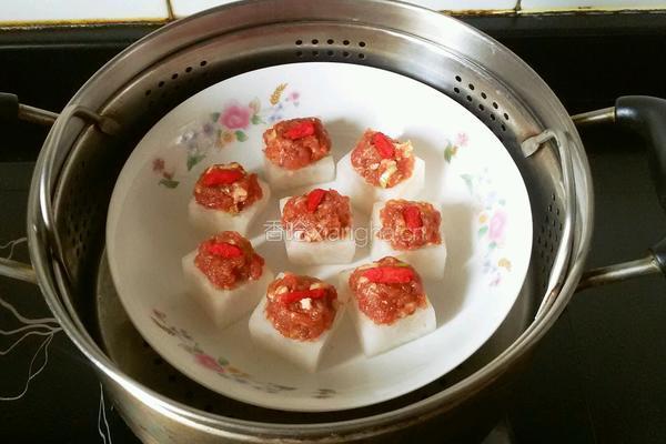 白萝卜酿肉的做法图解9