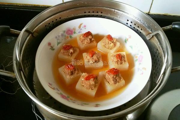 白萝卜酿肉的做法图解10