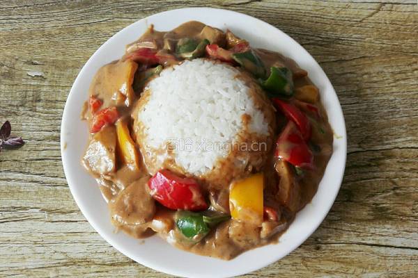 彩椒素咖喱饭的做法图解10