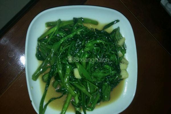 清淡的一个人的晚餐（空心菜和鸡蛋）的做法图解3
