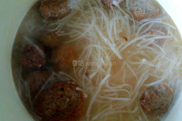 白萝卜丝丸子汤的做法图解10