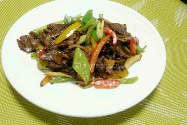彩椒炒牛肉的做法图解4