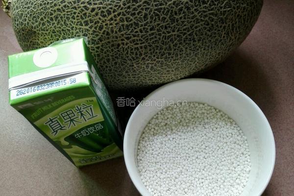 酸奶哈密瓜西米露的做法图解1