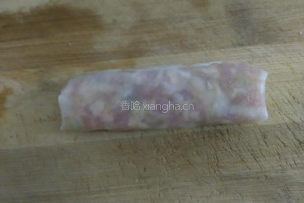 肉馅春卷的做法图解12