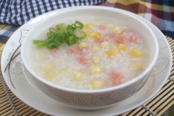 玉米火腿粥的做法图解10