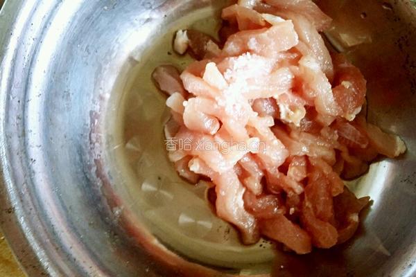 杭椒榨菜炒肉丝的做法图解3