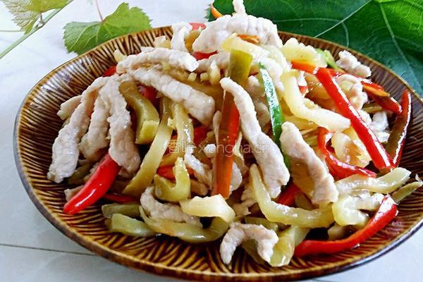 杭椒榨菜炒肉丝的做法图解13