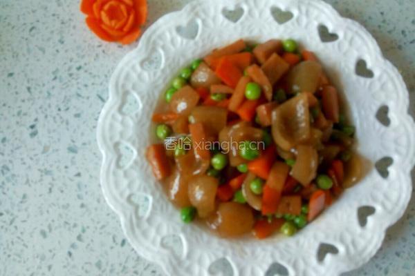 肉皮豌豆小炒的做法图解6