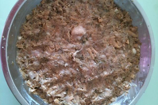 头菜叶蒸肉饼的做法图解4