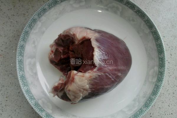 铁板猪心的做法图解1