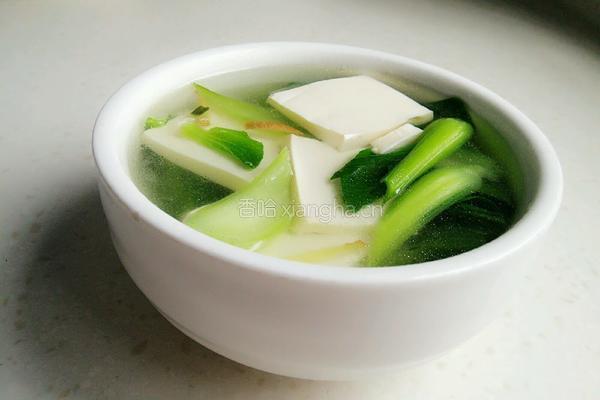青菜豆腐汤的做法图解7