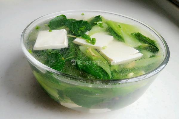 青菜豆腐汤的做法图解9