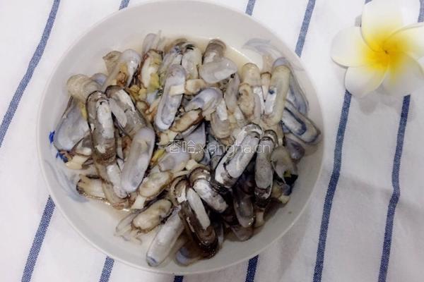 清炒蛏子的做法图解5