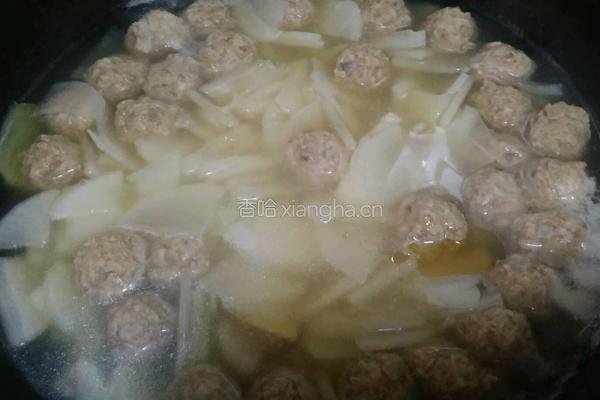 白萝卜丸子汤的做法图解10