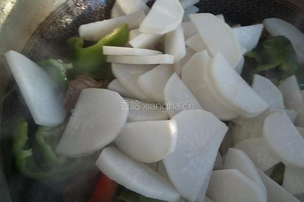 白萝卜片炒羊肉的做法图解9