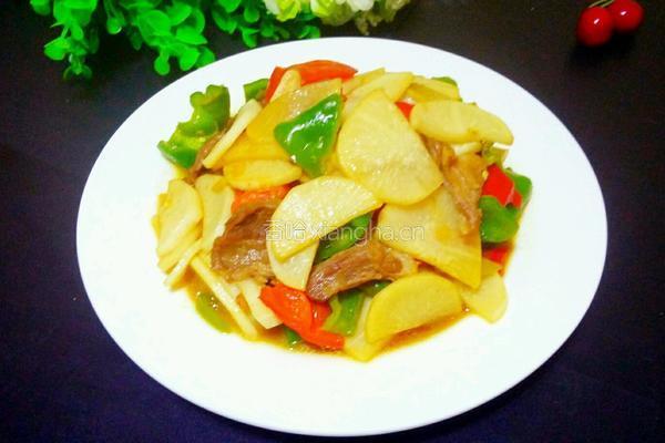 白萝卜片炒羊肉的做法图解12