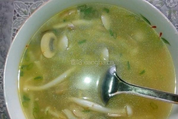 肉丝磨菇汤的做法图解6