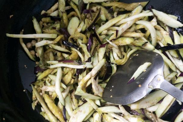 清炒茄丝的做法图解4