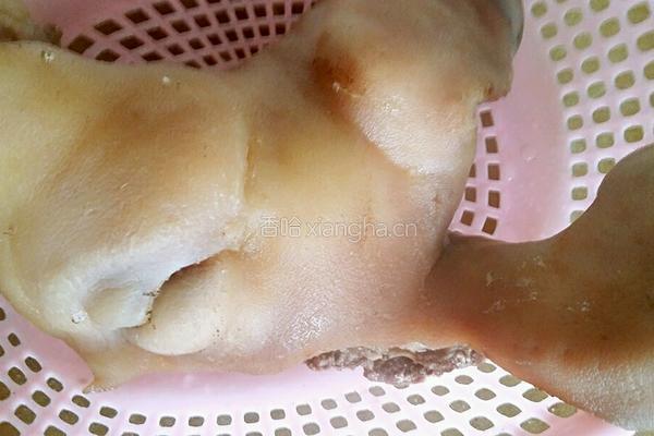 绿豆芽拌猪头肉的做法图解2