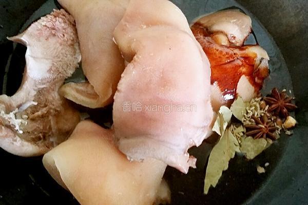 绿豆芽拌猪头肉的做法图解3
