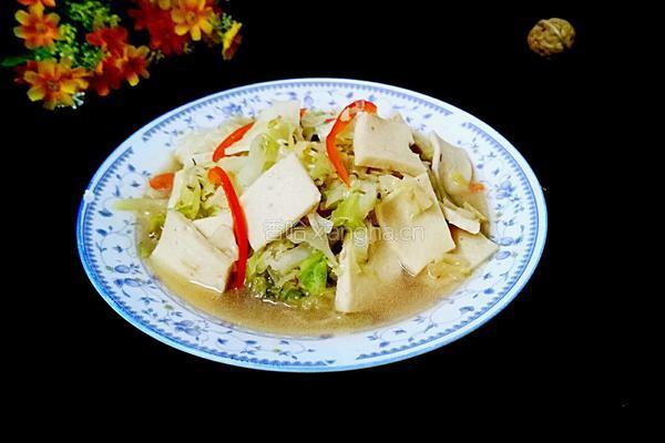 卷心菜与千叶豆腐的做法图解10