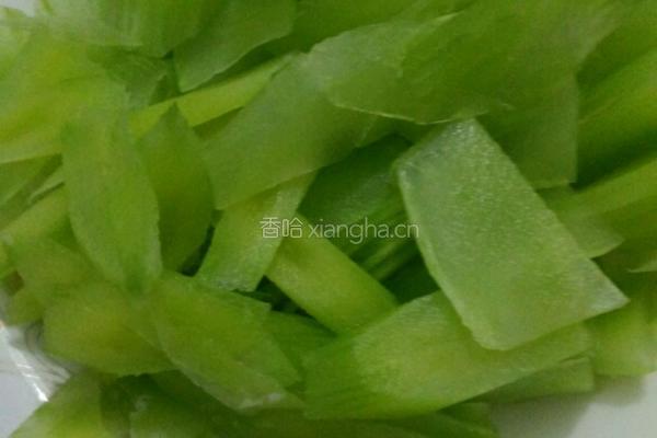莴笋炒肉片的做法图解3