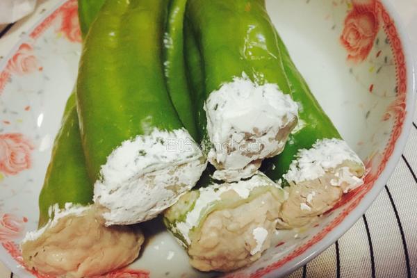 肉酿虎皮青椒的做法图解11