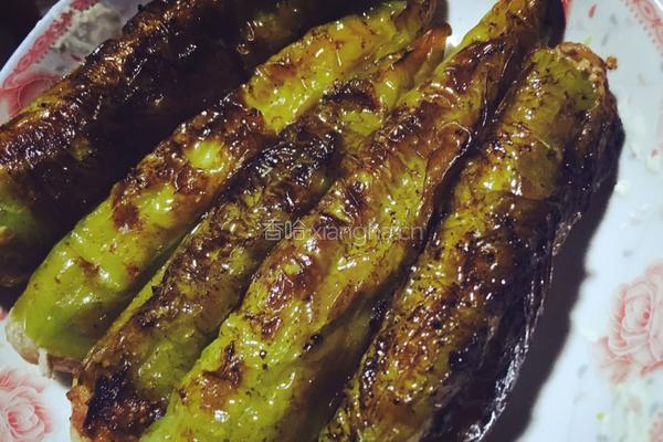 肉酿虎皮青椒的做法图解14
