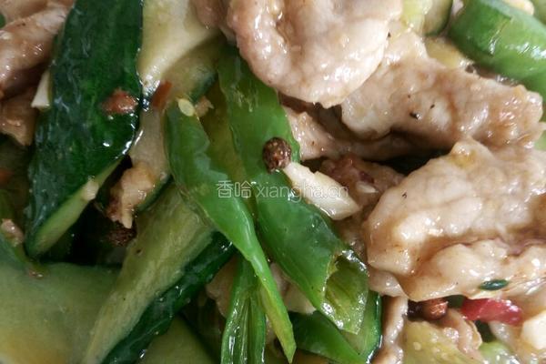 黄瓜炒肉的做法图解8