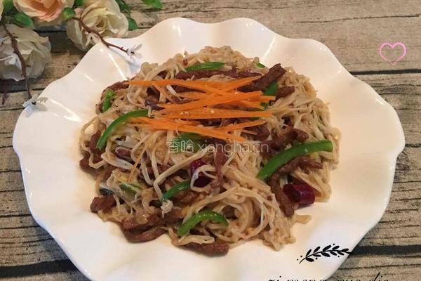 金针菇炒牛肉的做法图解9