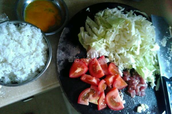 西红柿鸡蛋炒饭的做法图解1