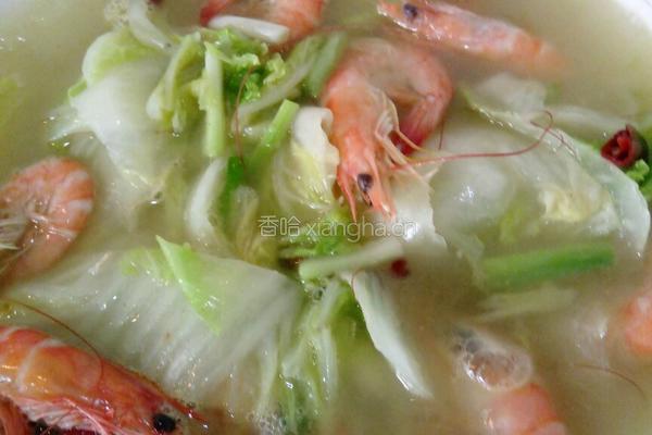 大白菜煮虾的做法图解5