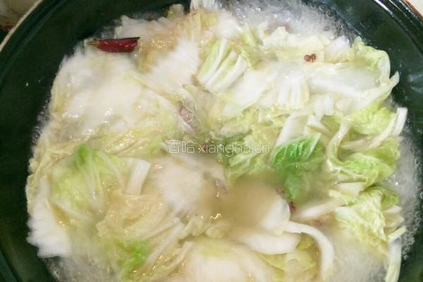 大白菜煮虾的做法图解3