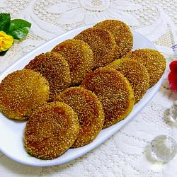 南瓜糯米芝麻饼的做法[图]