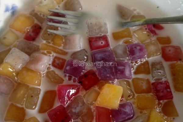 彩色水果芋圆的做法图解9