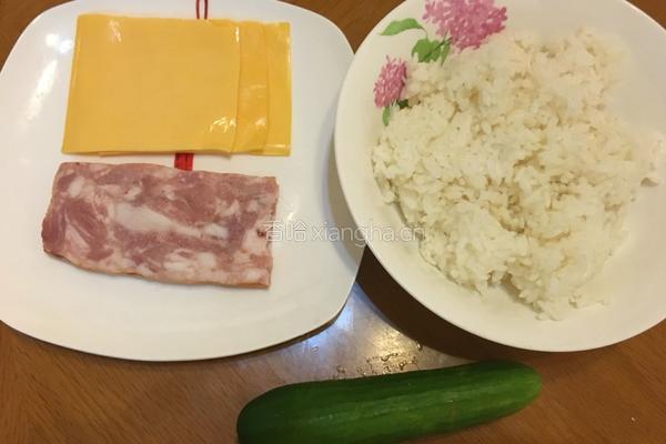 芝士培根饭团的做法图解1