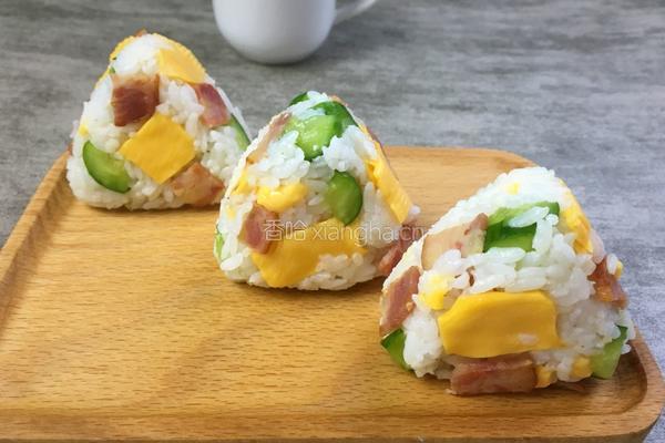 芝士培根饭团的做法图解6
