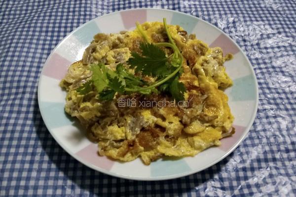 萝卜干煎蛋饼