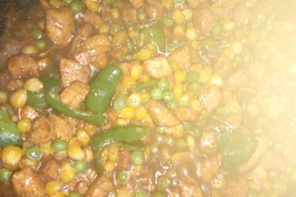 豌豆玉米配鸡丁的做法图解8