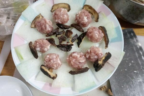 冬瓜蒸肉丸子的做法图解9