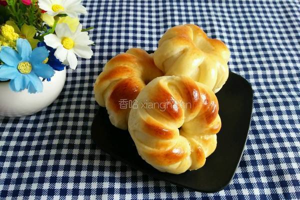 枣泥花环面包的做法图解14