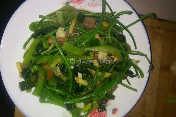炒野菜的做法图解3